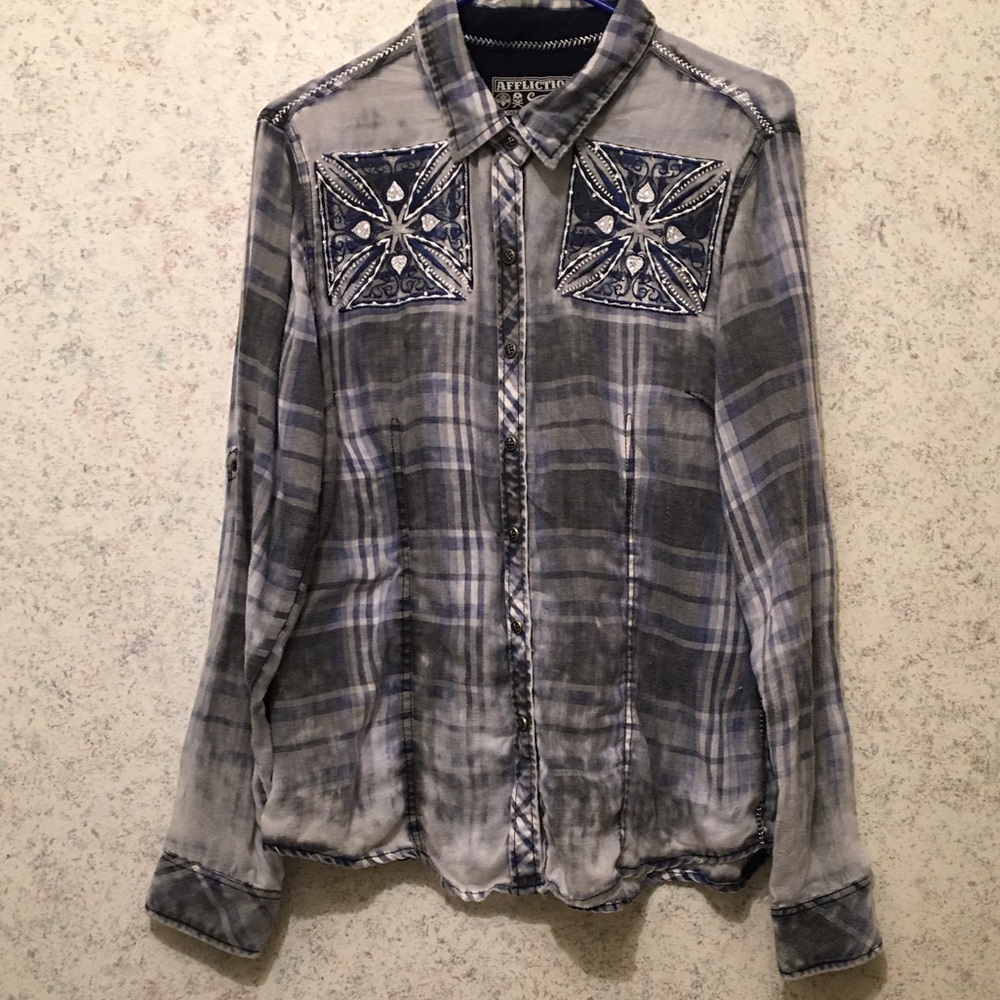 Affliction Button Up / Size Large